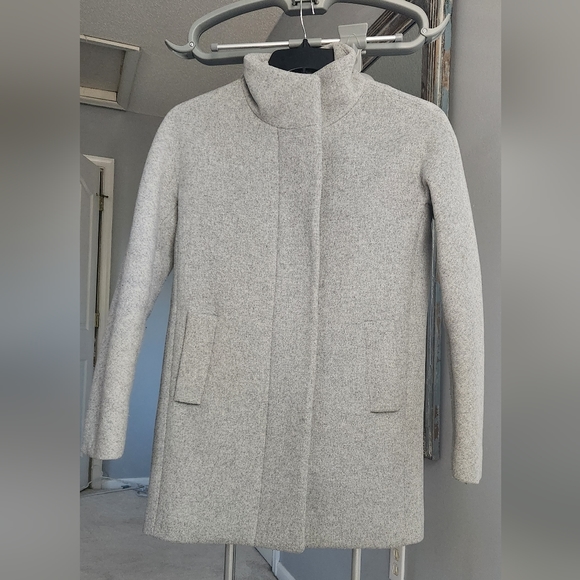 J. Crew Gray Wool Cocoon Coat, size 4 - Picture 2 of 11